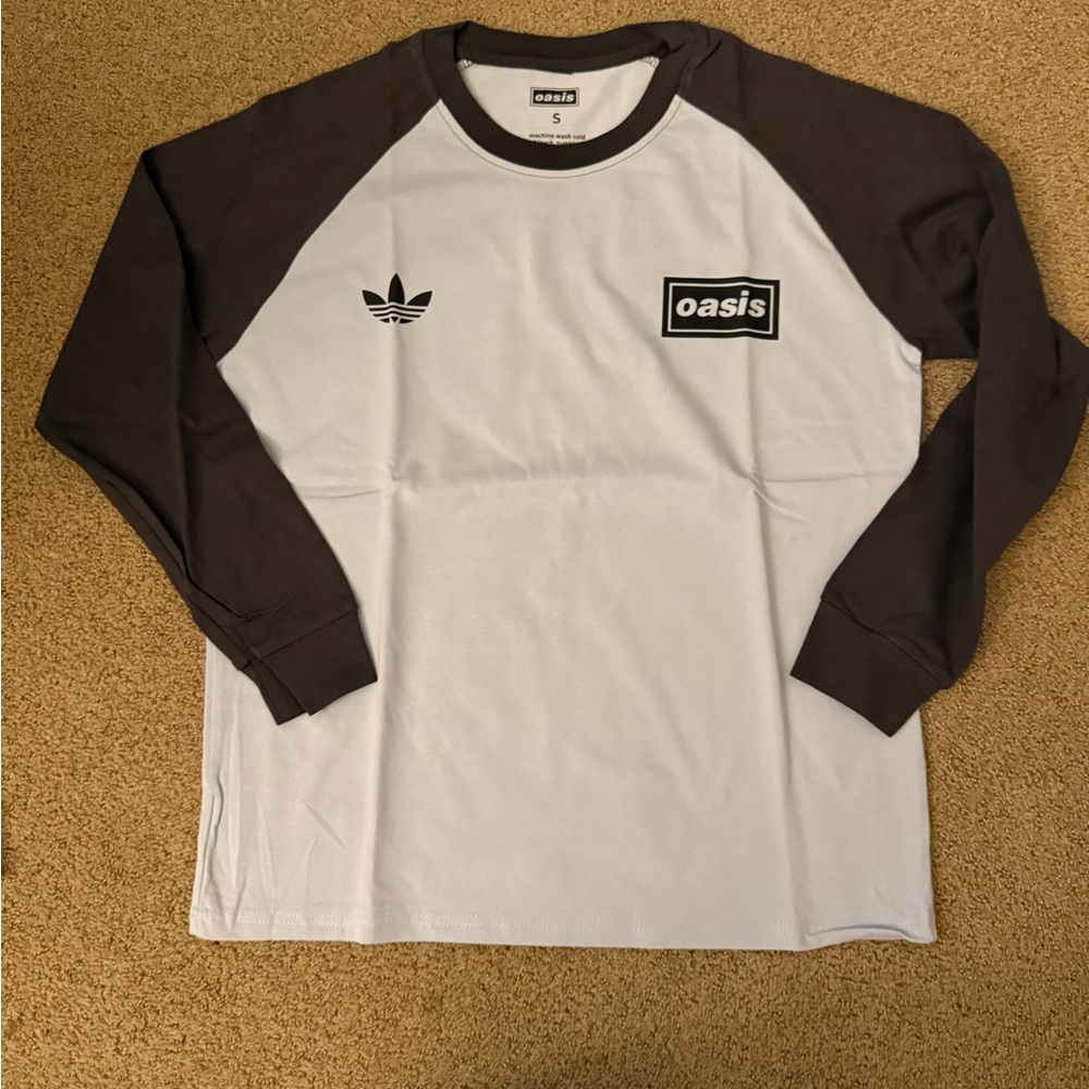 Oasis Men's Black and White Long Sleeve Tee